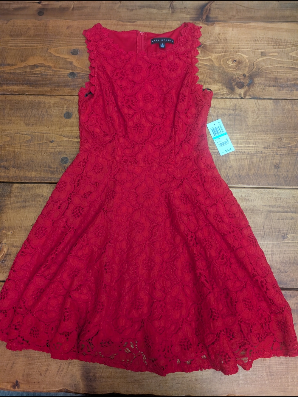 Macy's Red Lace Dress